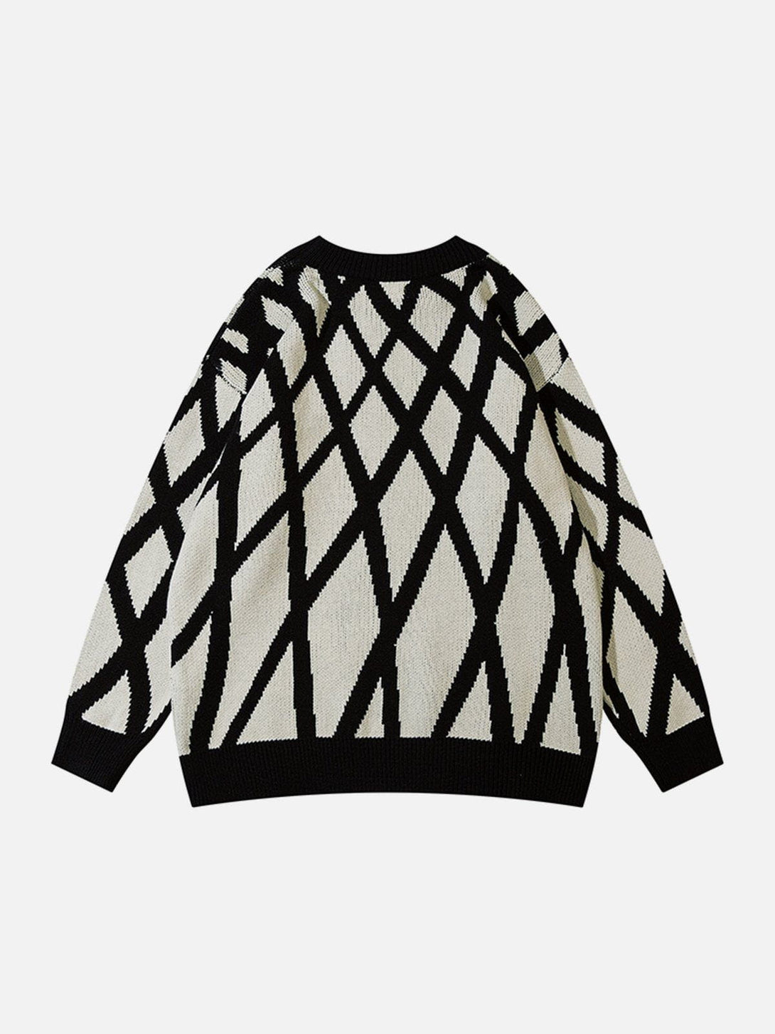 Ellesey - Crossover Mesh Jacquard Knit Sweater-Streetwear Fashion - ellesey.com