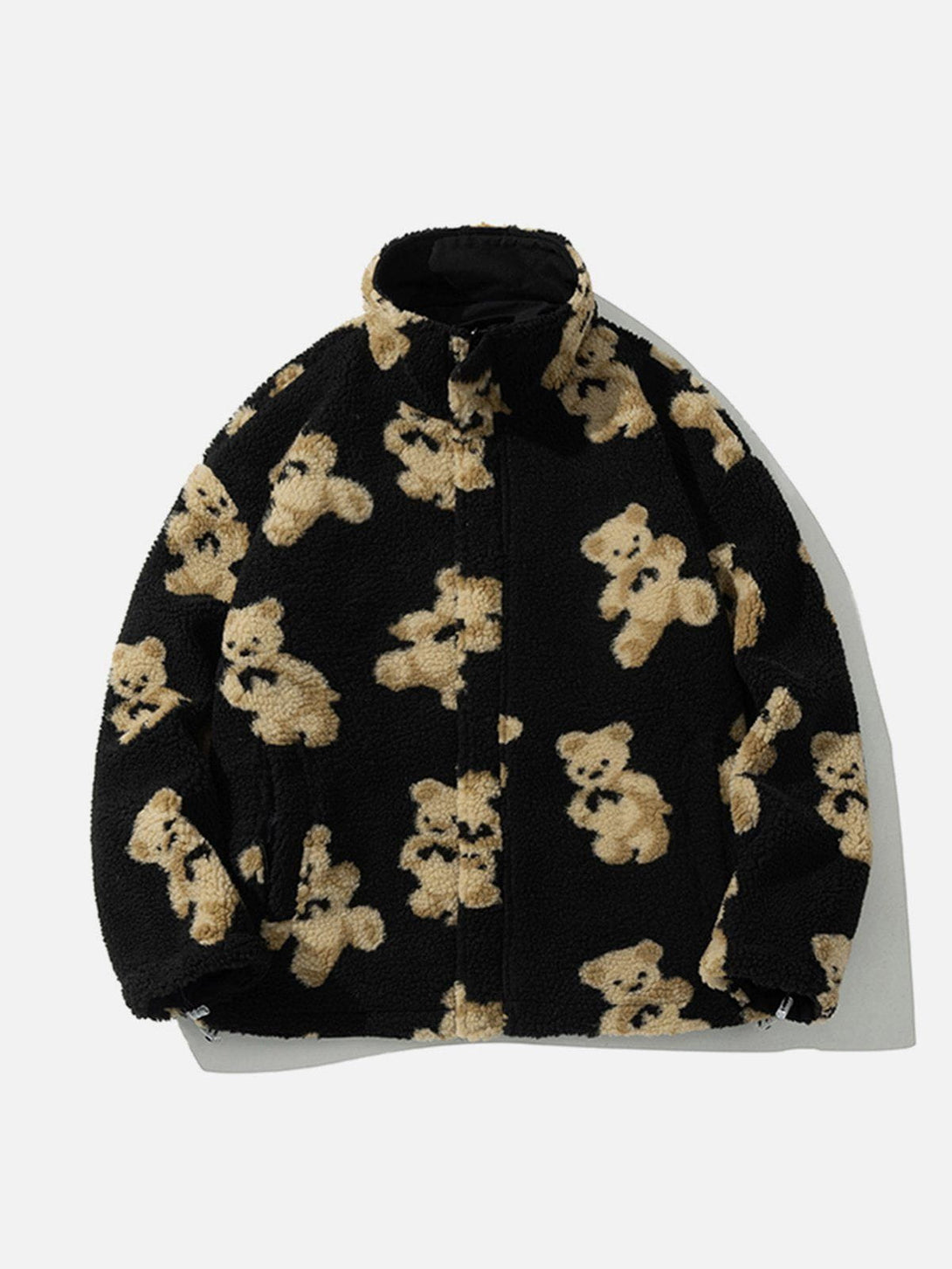 Ellesey - Cute Bear Reversible Sherpa Coat-Streetwear Fashion - ellesey.com