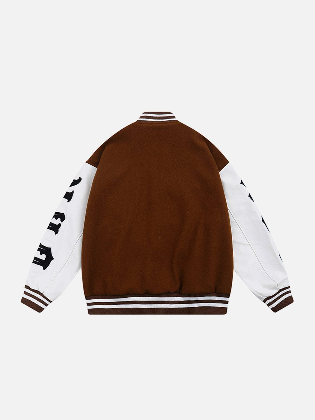 Ellesey - D Patch Embroidery Stitching Varsity Jacket- Streetwear Fashion - ellesey.com