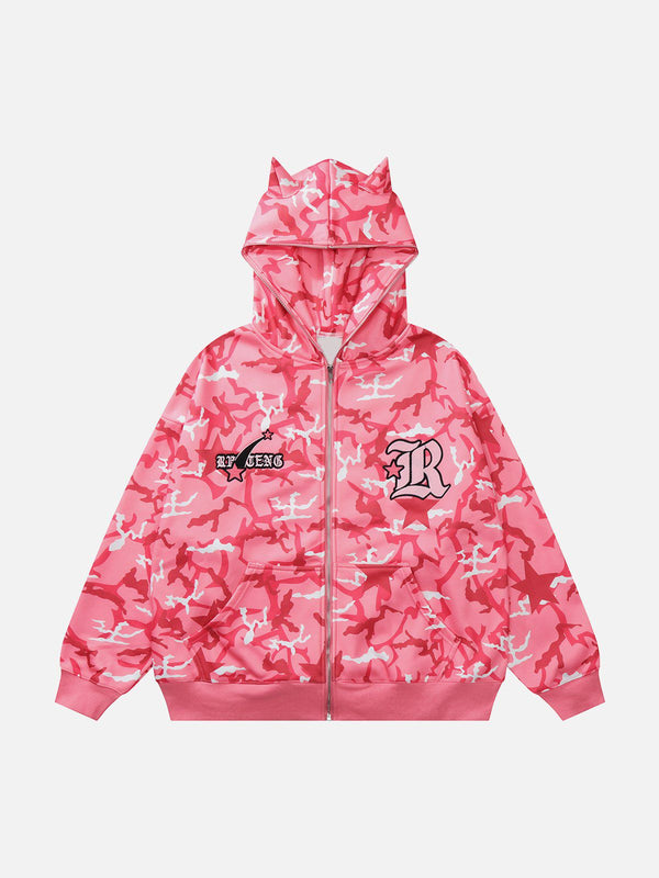 Ellesey - Demon Camo Print Hoodie- Streetwear Fashion - ellesey.com