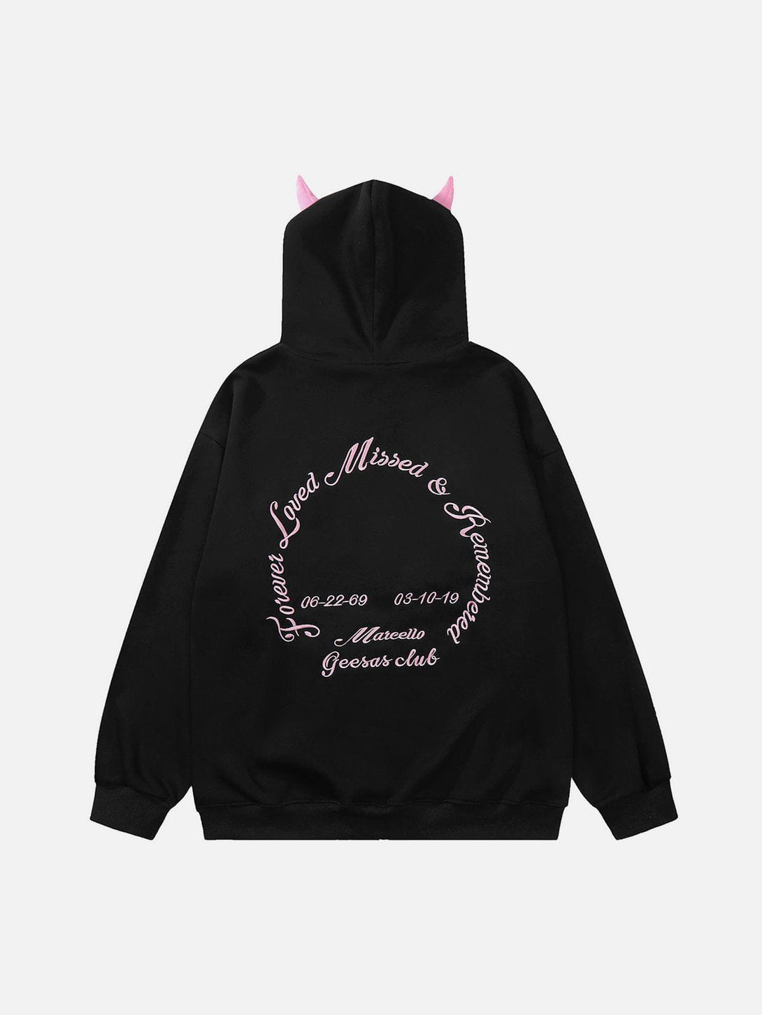 Ellesey - Demon Horn Zip Up Hoodie- Streetwear Fashion - ellesey.com