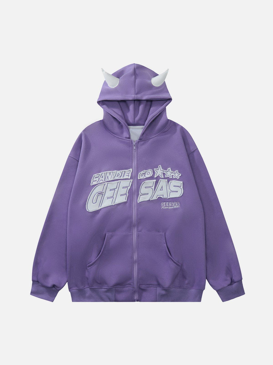 Ellesey - Demon Horn Zip Up Hoodie- Streetwear Fashion - ellesey.com