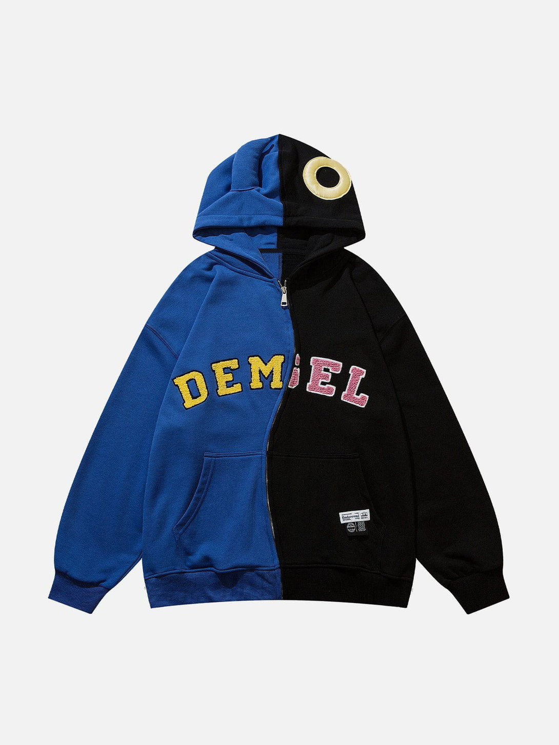 Ellesey - Demon Patchwork Funny Hoodie- Streetwear Fashion - ellesey.com