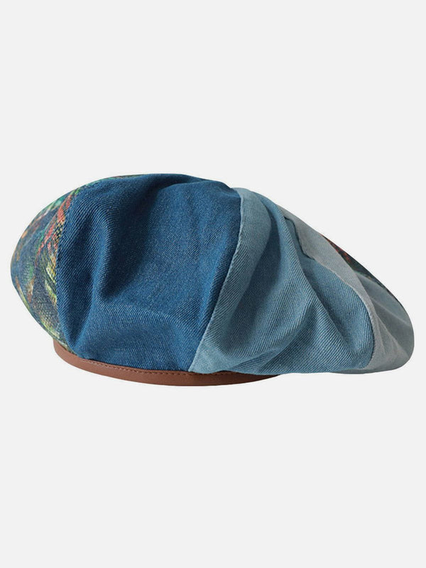 Ellesey - Denim Colorblock Vintage Painter Hat- Streetwear Fashion - ellesey.com