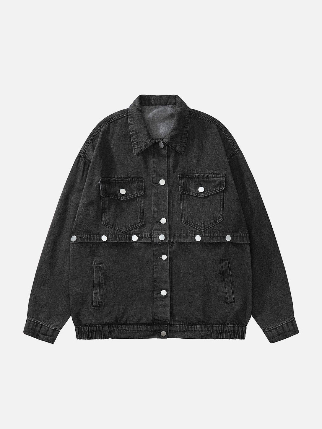 Ellesey - Detachable Patchwork Denim Jacket- Streetwear Fashion - ellesey.com