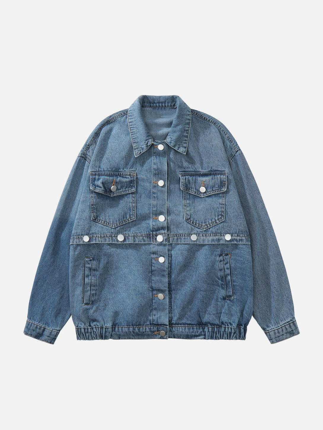 Ellesey - Detachable Patchwork Denim Jacket- Streetwear Fashion - ellesey.com