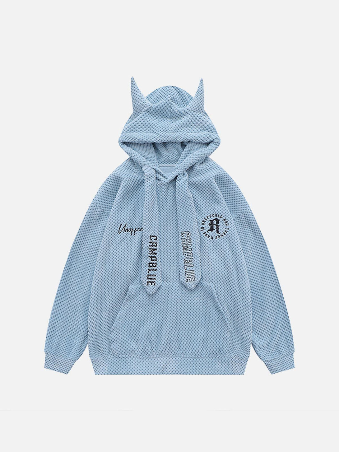 Ellesey - Devil Horn Waffle Tie Hoodie- Streetwear Fashion - ellesey.com