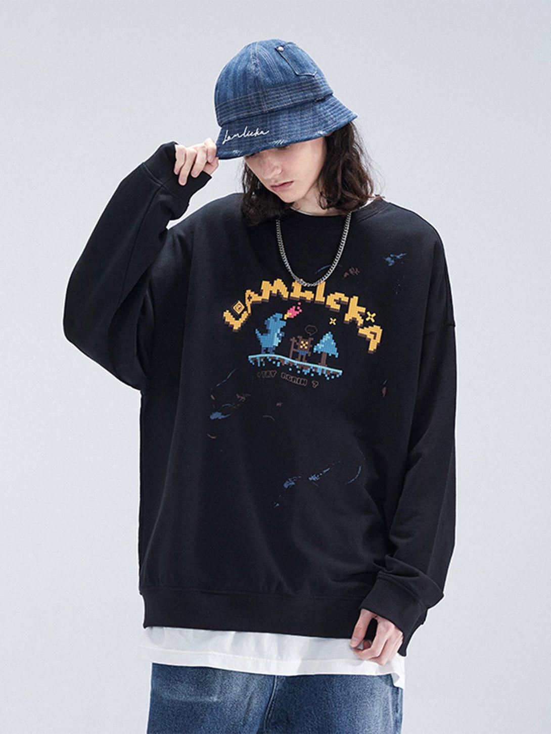 Ellesey - Dinosaurs Graphic Sweatshirt- Streetwear Fashion - ellesey.com