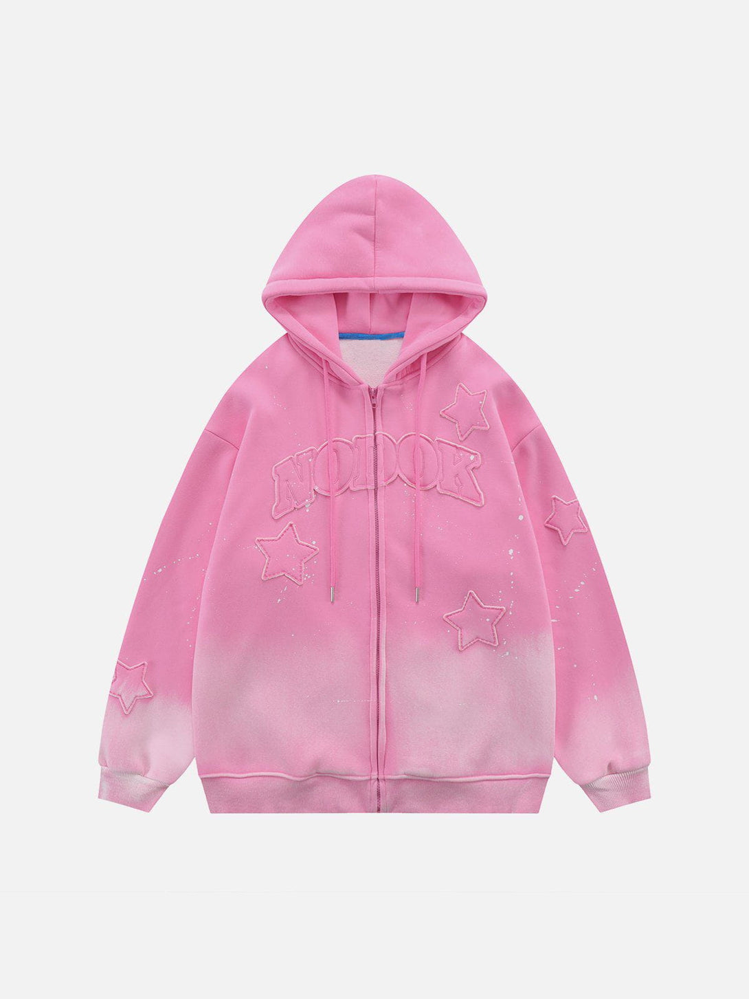 Ellesey - Distressed Gradient Applique Stars Hoodie- Streetwear Fashion - ellesey.com