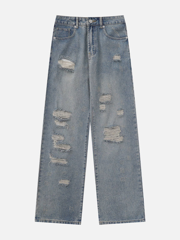 Ellesey - Distressed Washed Cotton Jeans- Streetwear Fashion - ellesey.com