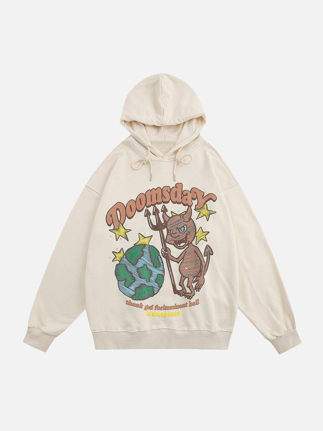 Ellesey - "Doomsdar" Cartoon Print Hoodie- Streetwear Fashion - ellesey.com