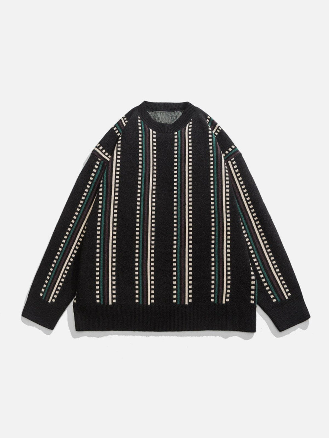 Ellesey - Dot Vertical Stripe Knit Sweater-Streetwear Fashion - ellesey.com