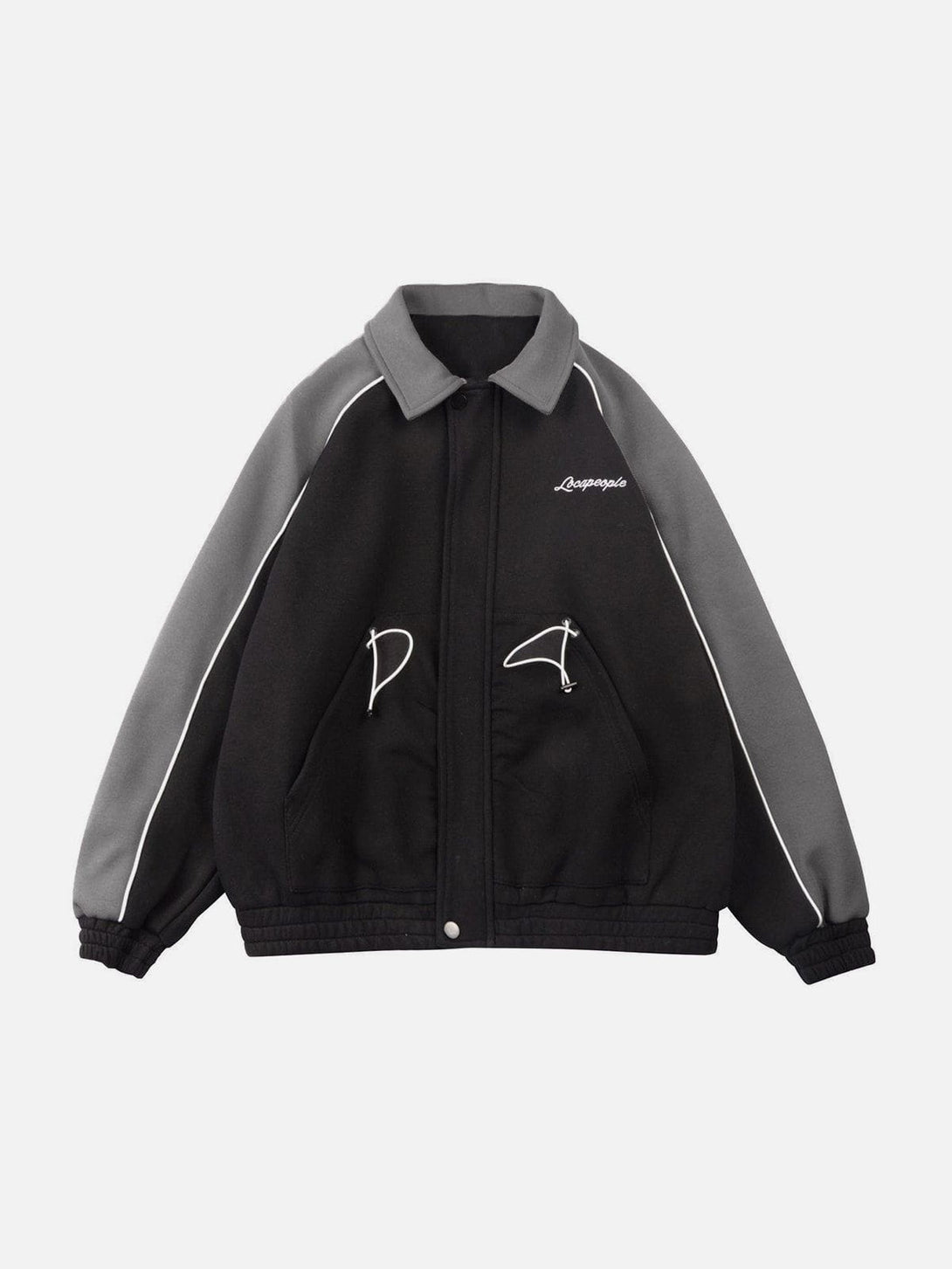 Ellesey - Drawstring Lapel Sports Jacket- Streetwear Fashion - ellesey.com