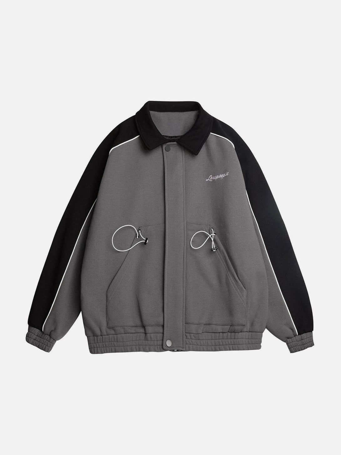 Ellesey - Drawstring Lapel Sports Jacket- Streetwear Fashion - ellesey.com