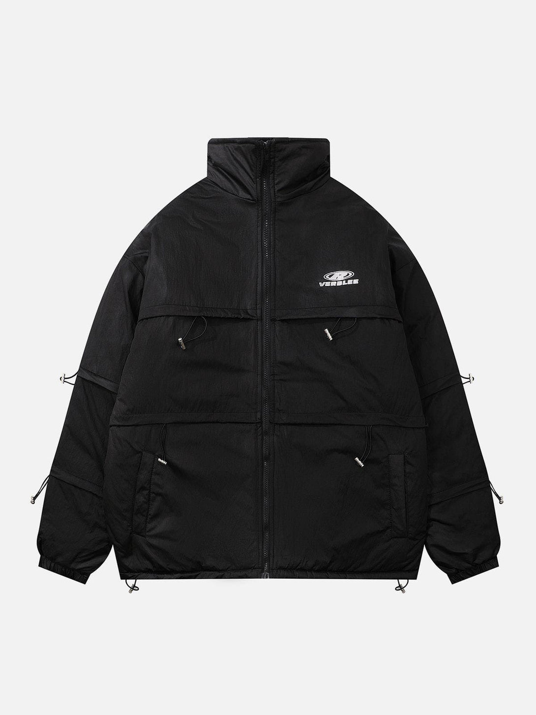 Ellesey - Drawstring Layered Solid Winter Coat-Streetwear Fashion - ellesey.com