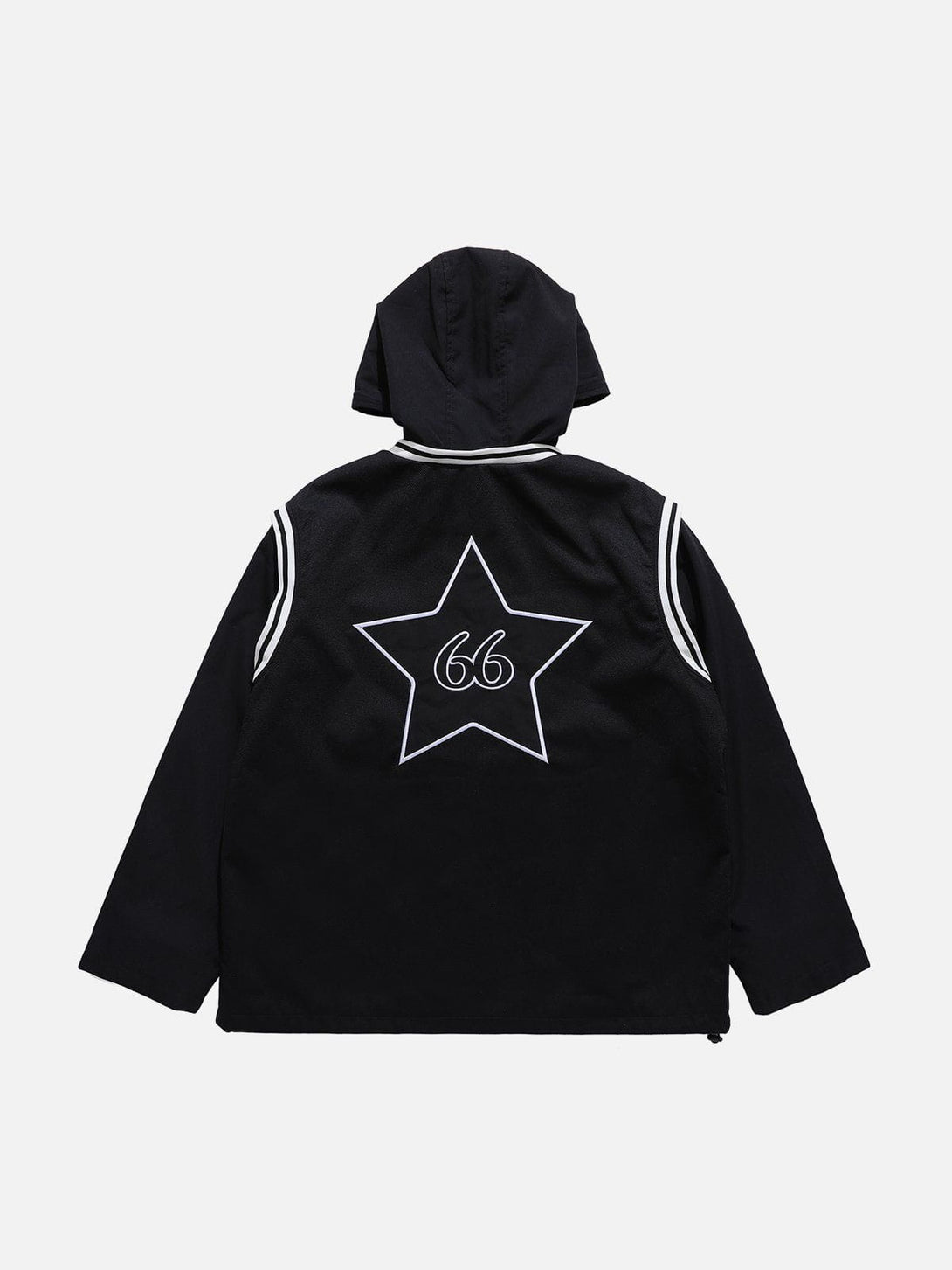 Ellesey - Drawstring Splicing Winter Coat-Streetwear Fashion - ellesey.com