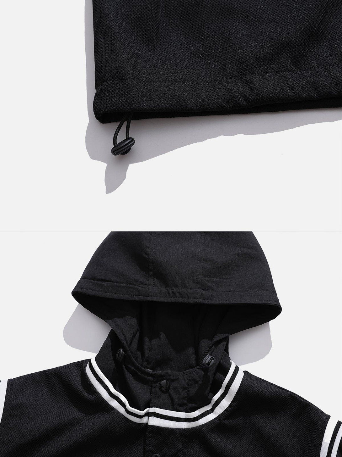 Ellesey - Drawstring Splicing Winter Coat-Streetwear Fashion - ellesey.com