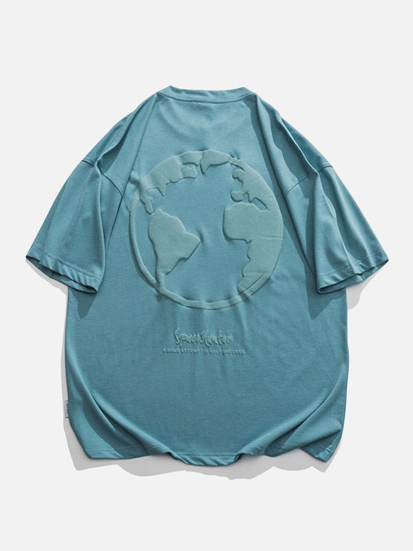 Ellesey - Earth Graphic Solid Color Tee- Streetwear Fashion - ellesey.com