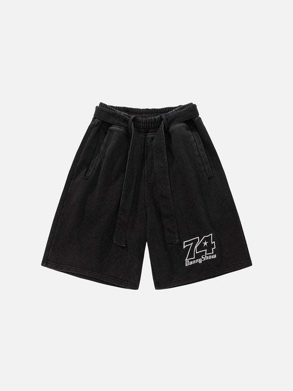 Ellesey - Embroidered Drawstring Shorts- Streetwear Fashion - ellesey.com