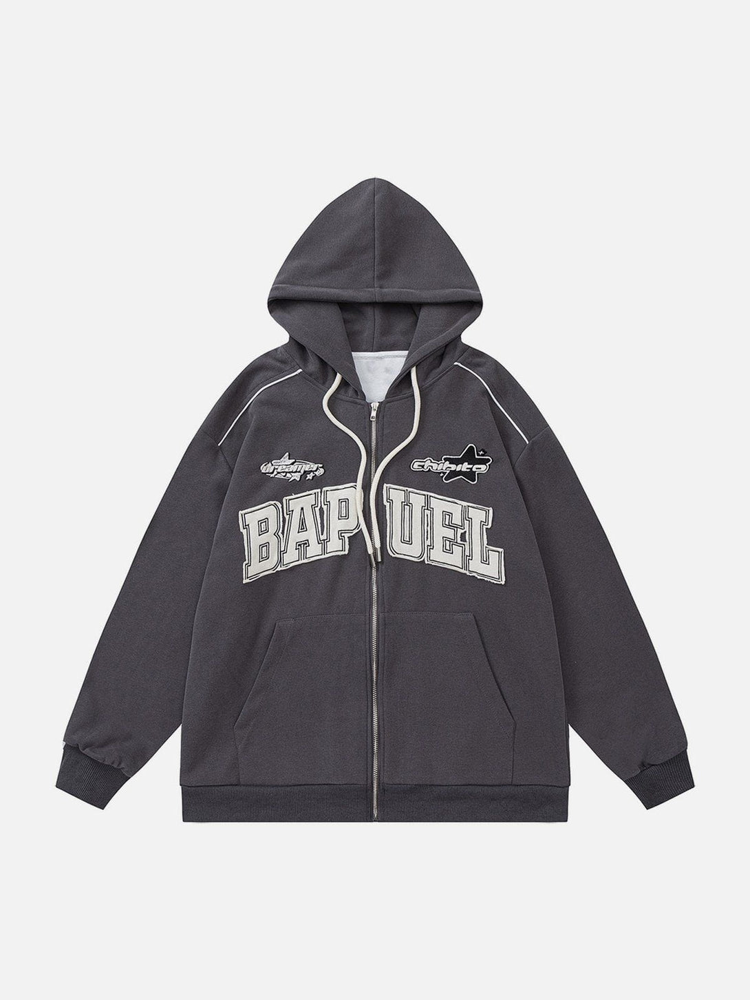 Ellesey - Embroidered Star Letter Hoodie- Streetwear Fashion - ellesey.com