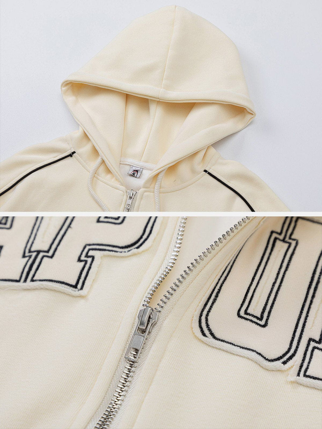 Ellesey - Embroidered Star Letter Hoodie- Streetwear Fashion - ellesey.com