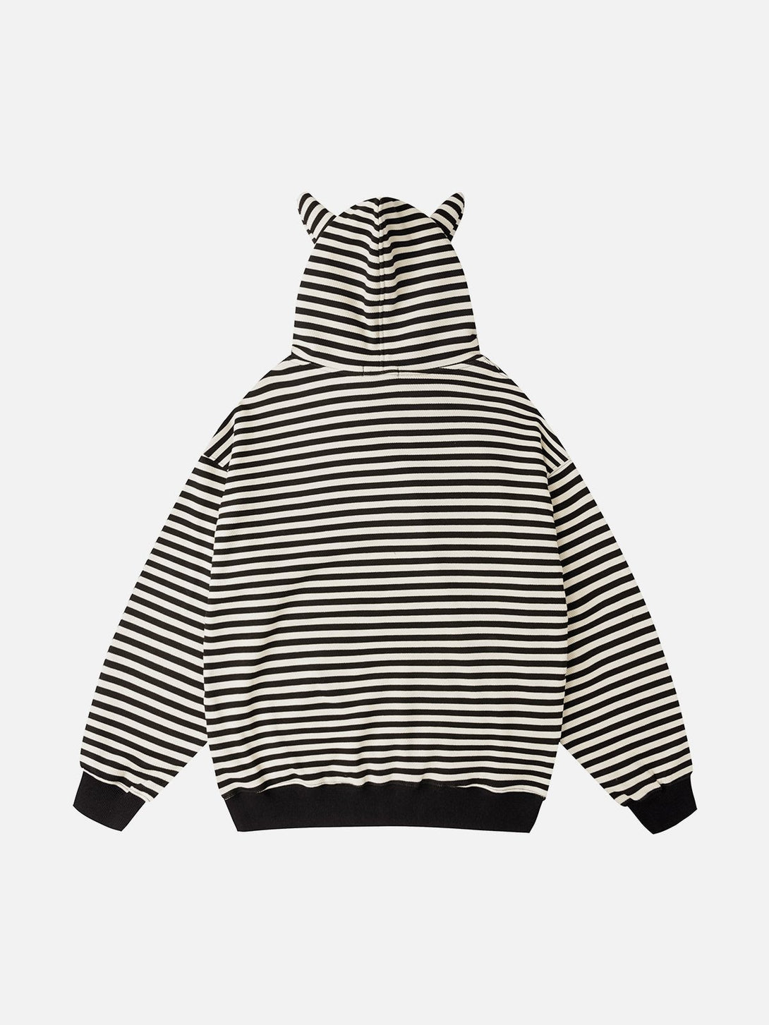 Ellesey - Embroidered Striped Zipper Hoodie- Streetwear Fashion - ellesey.com