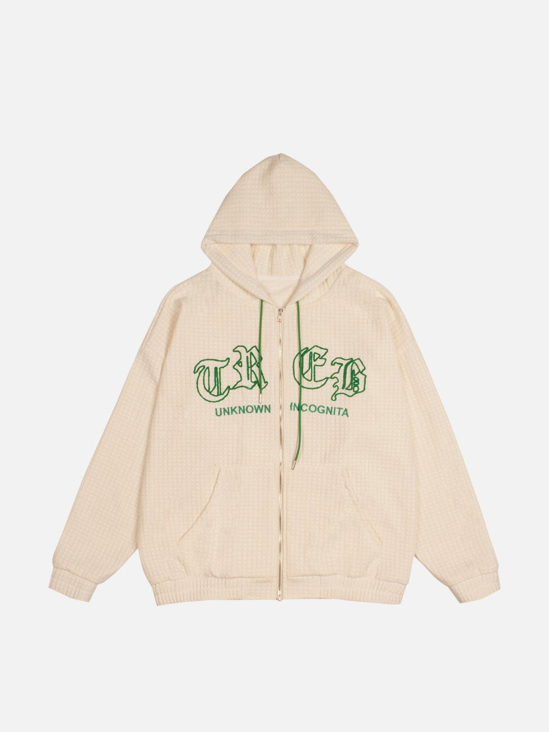 Ellesey - Embroidered Waffle Hoodie- Streetwear Fashion - ellesey.com