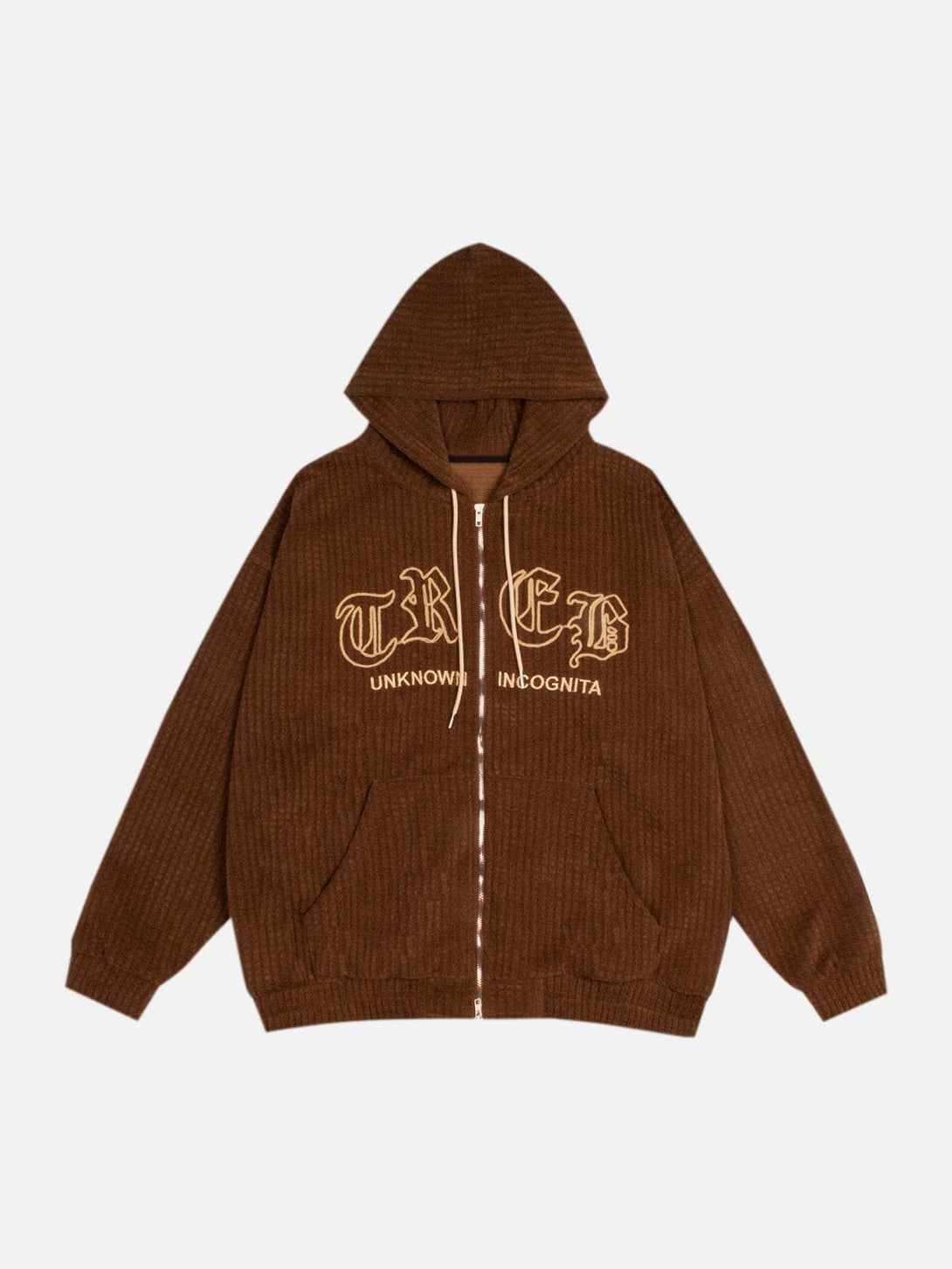 Ellesey - Embroidered Waffle Hoodie- Streetwear Fashion - ellesey.com