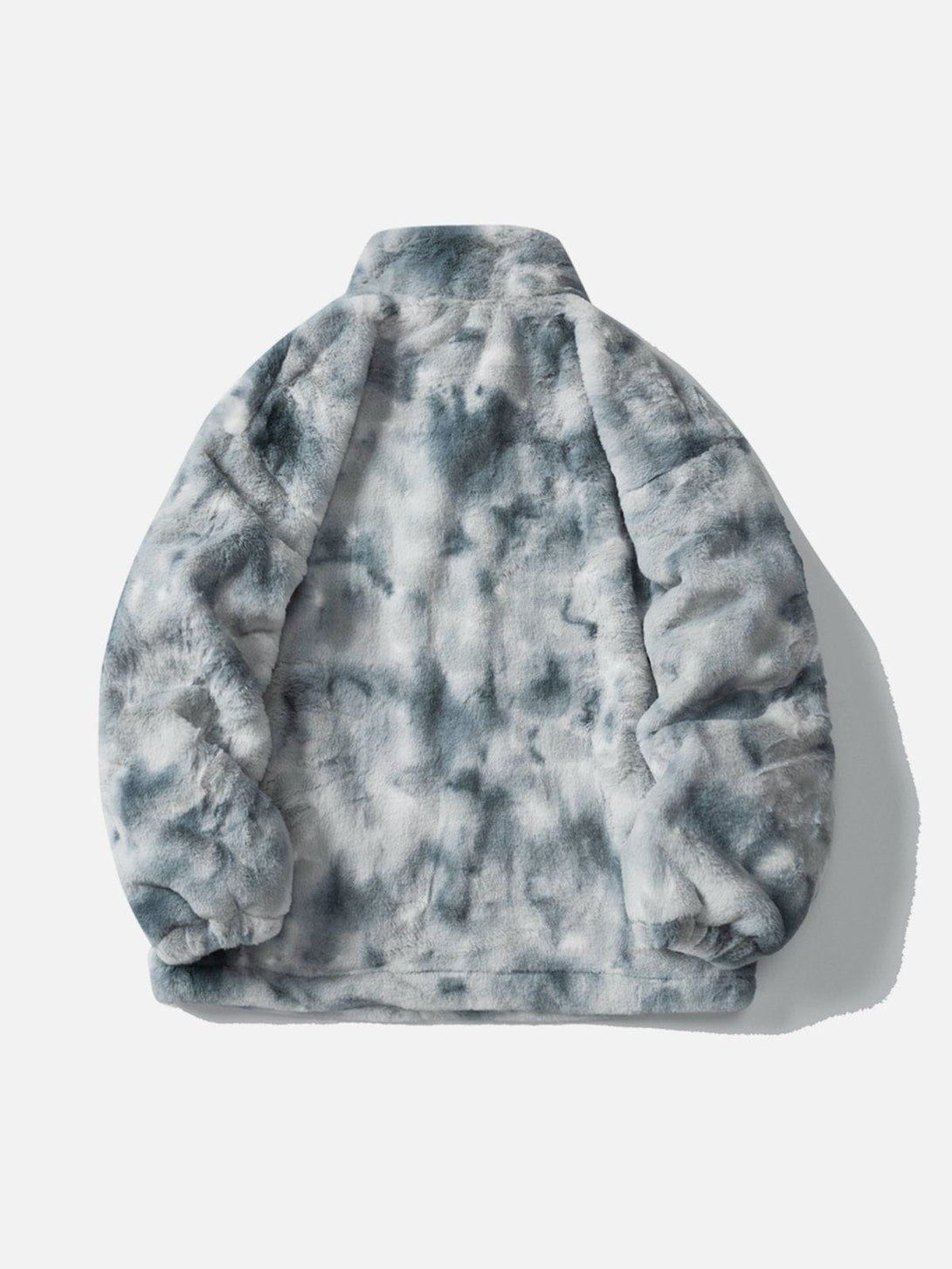 Ellesey - Embroidered Wings Bunny Label Tie Dye Sherpa Coat-Streetwear Fashion - ellesey.com