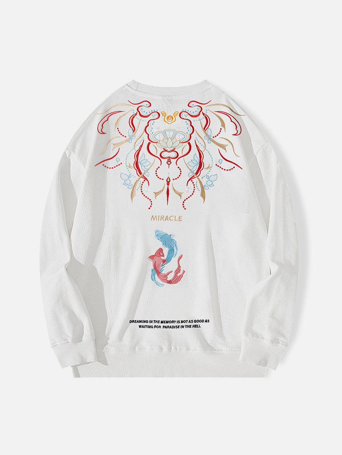 Ellesey - Embroidery Brocade Carp Sweatshirt- Streetwear Fashion - ellesey.com