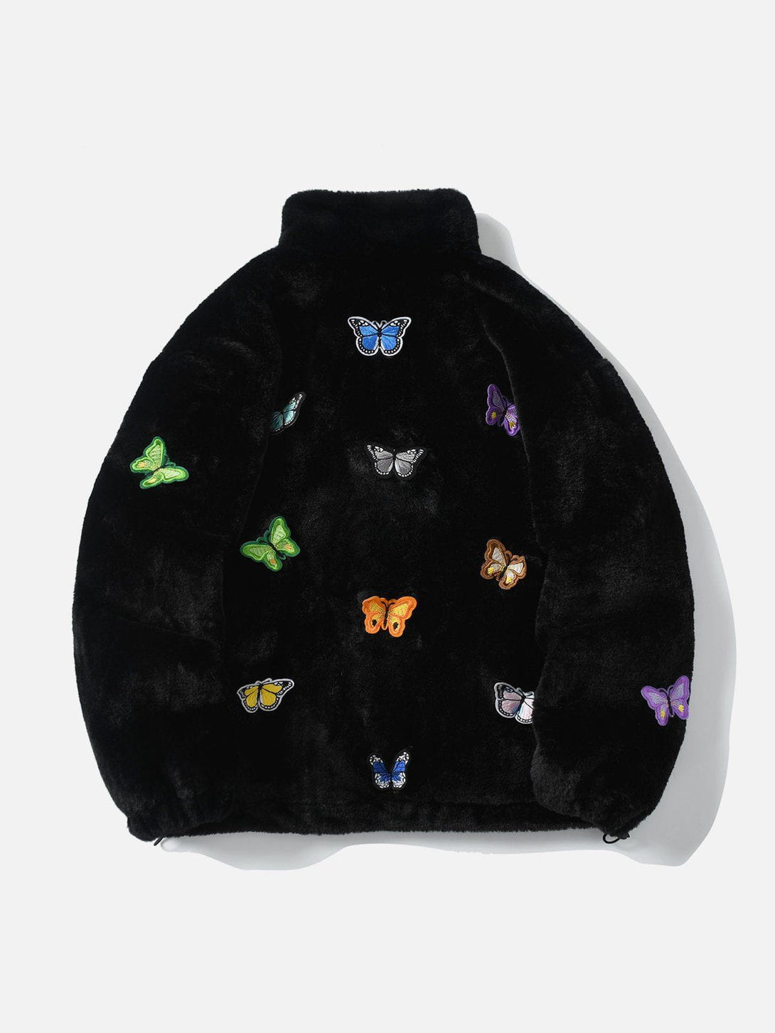 Ellesey - Embroidery Butterfly Sherpa Jacket- Streetwear Fashion - ellesey.com