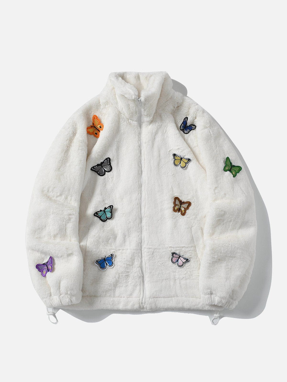 Ellesey - Embroidery Butterfly Sherpa Jacket- Streetwear Fashion - ellesey.com