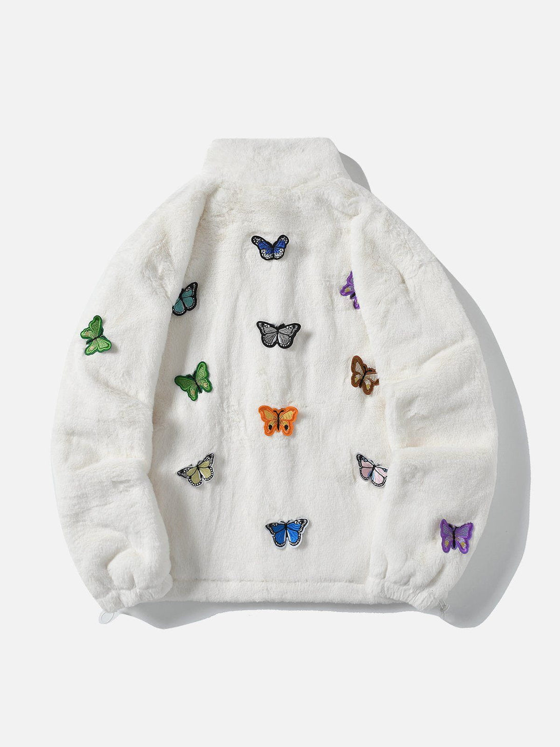 Ellesey - Embroidery Butterfly Sherpa Jacket- Streetwear Fashion - ellesey.com