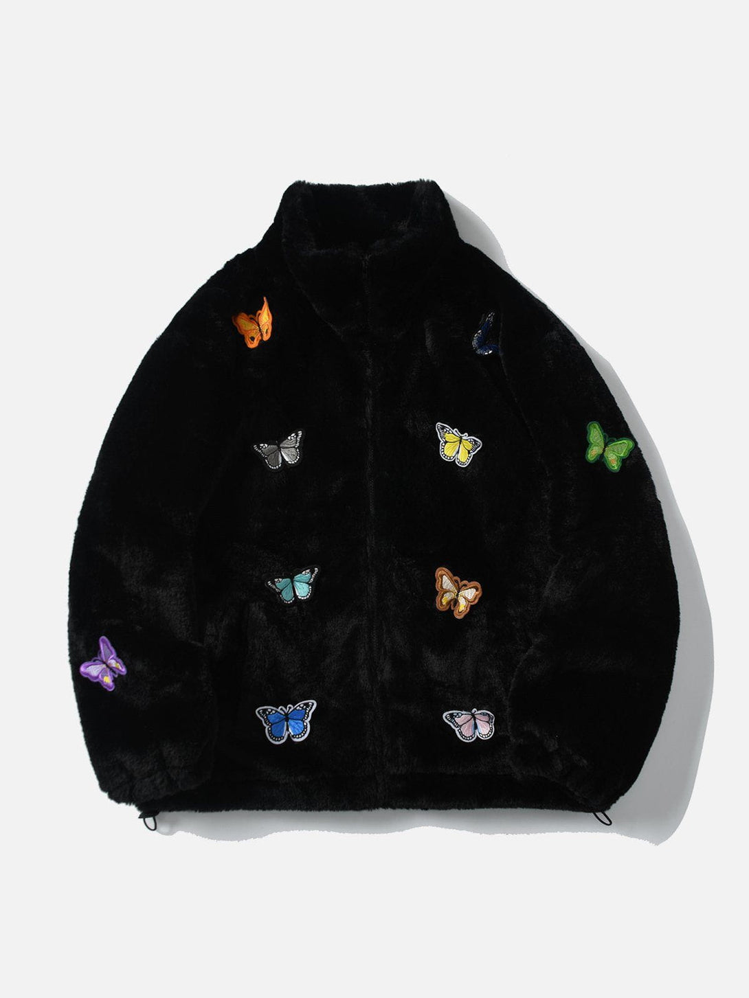 Ellesey - Embroidery Butterfly Sherpa Jacket- Streetwear Fashion - ellesey.com