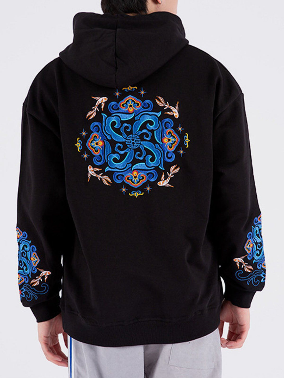 Ellesey - Embroidery Carp Hoodie- Streetwear Fashion - ellesey.com