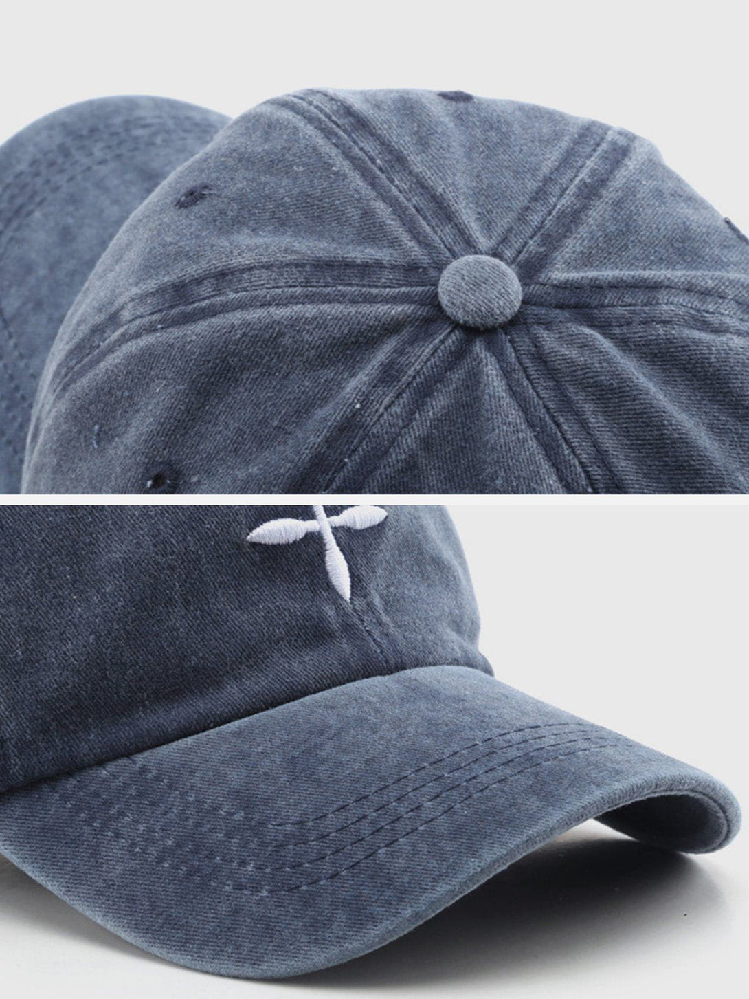 Ellesey - Embroidery Crucifix Baseball Cap- Streetwear Fashion - ellesey.com