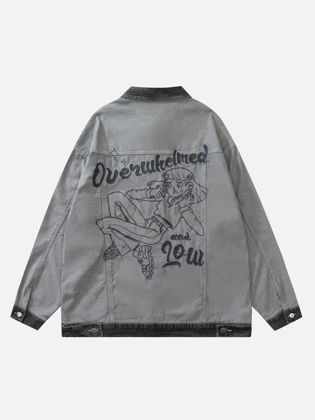 Ellesey - Embroidery Denim Jacket- Streetwear Fashion - ellesey.com