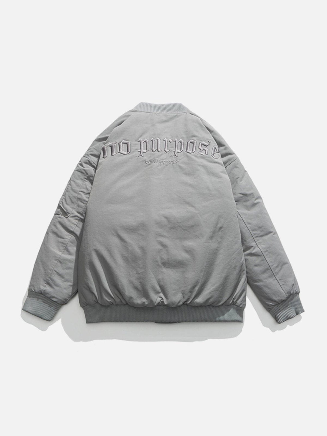 Ellesey - Embroidery Letter Solid Color Winter Coat-Streetwear Fashion - ellesey.com