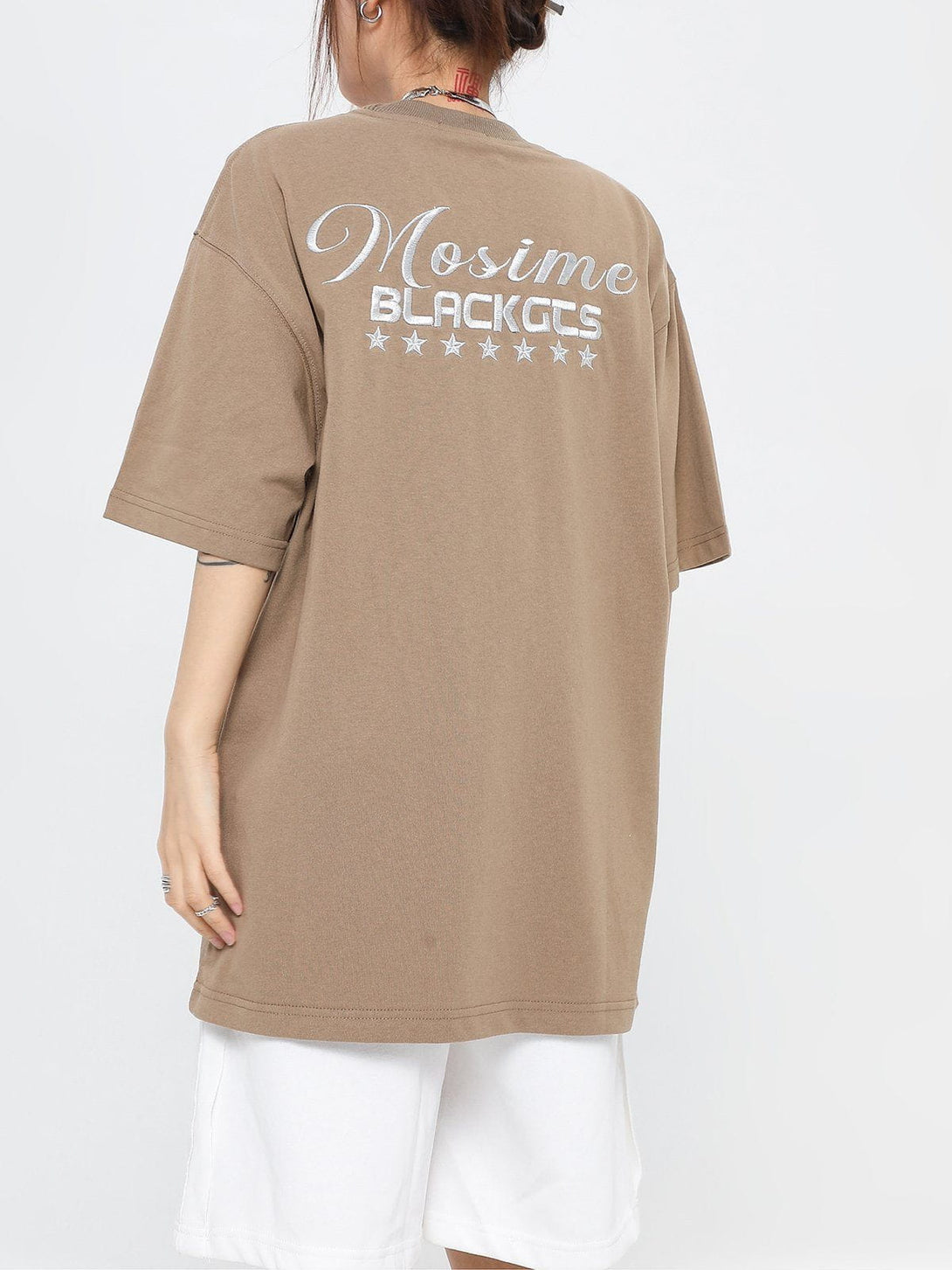 Ellesey - Embroidery Letter Tee- Streetwear Fashion - ellesey.com