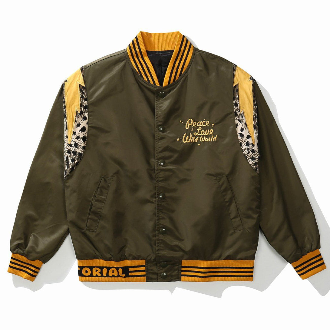 Ellesey - Embroidery Letter Varsity Jacket- Streetwear Fashion - ellesey.com