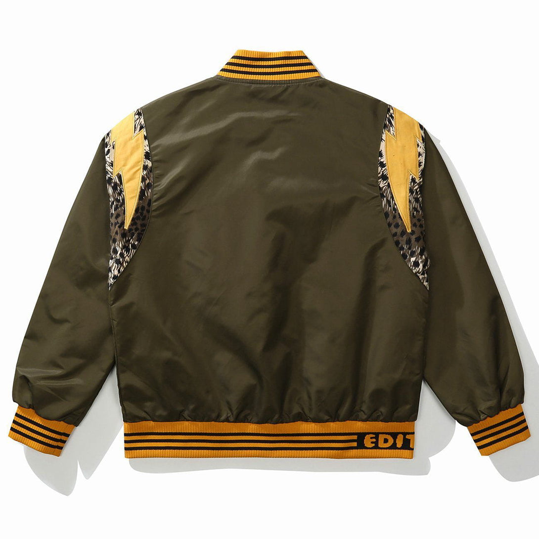 Ellesey - Embroidery Letter Varsity Jacket- Streetwear Fashion - ellesey.com