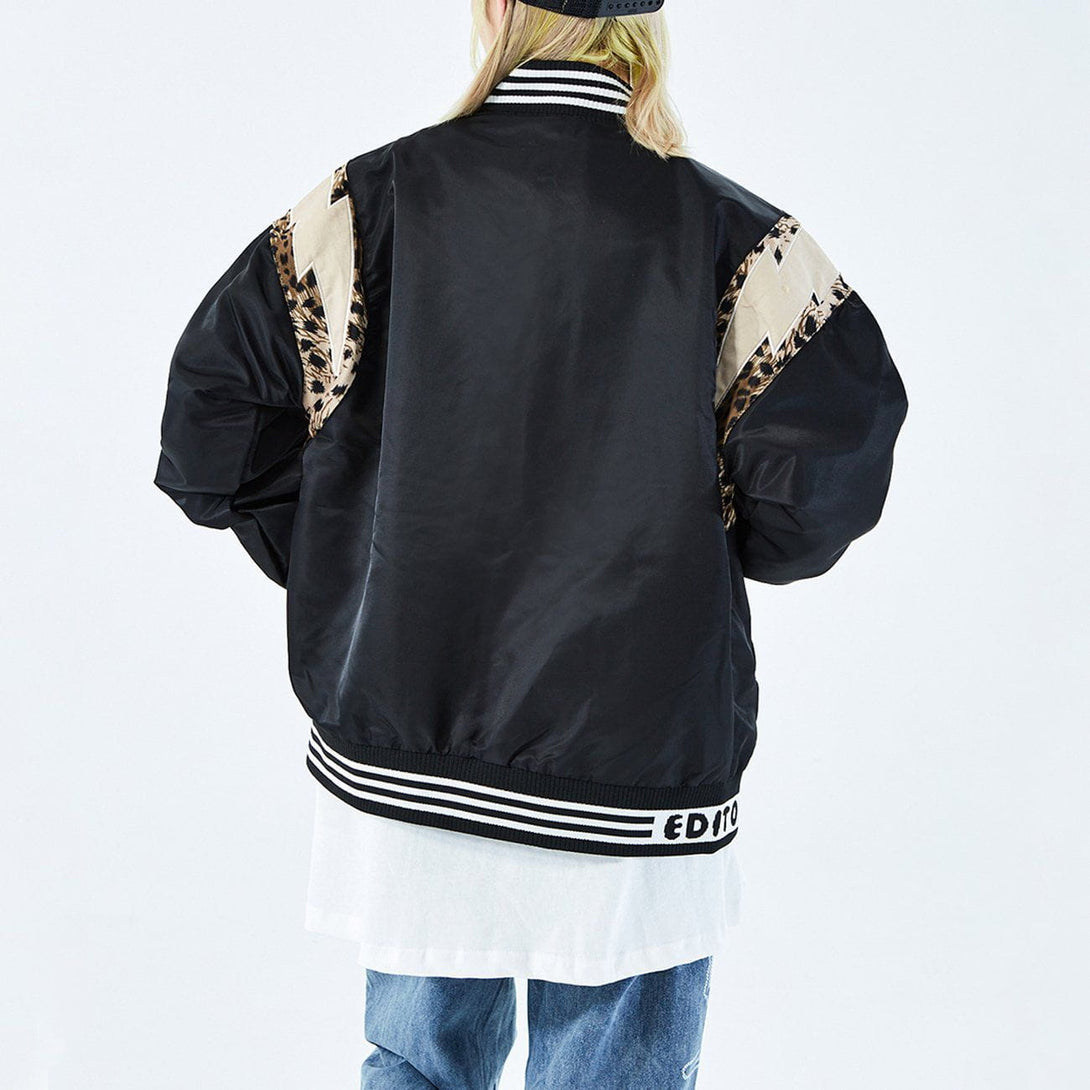 Ellesey - Embroidery Letter Varsity Jacket- Streetwear Fashion - ellesey.com