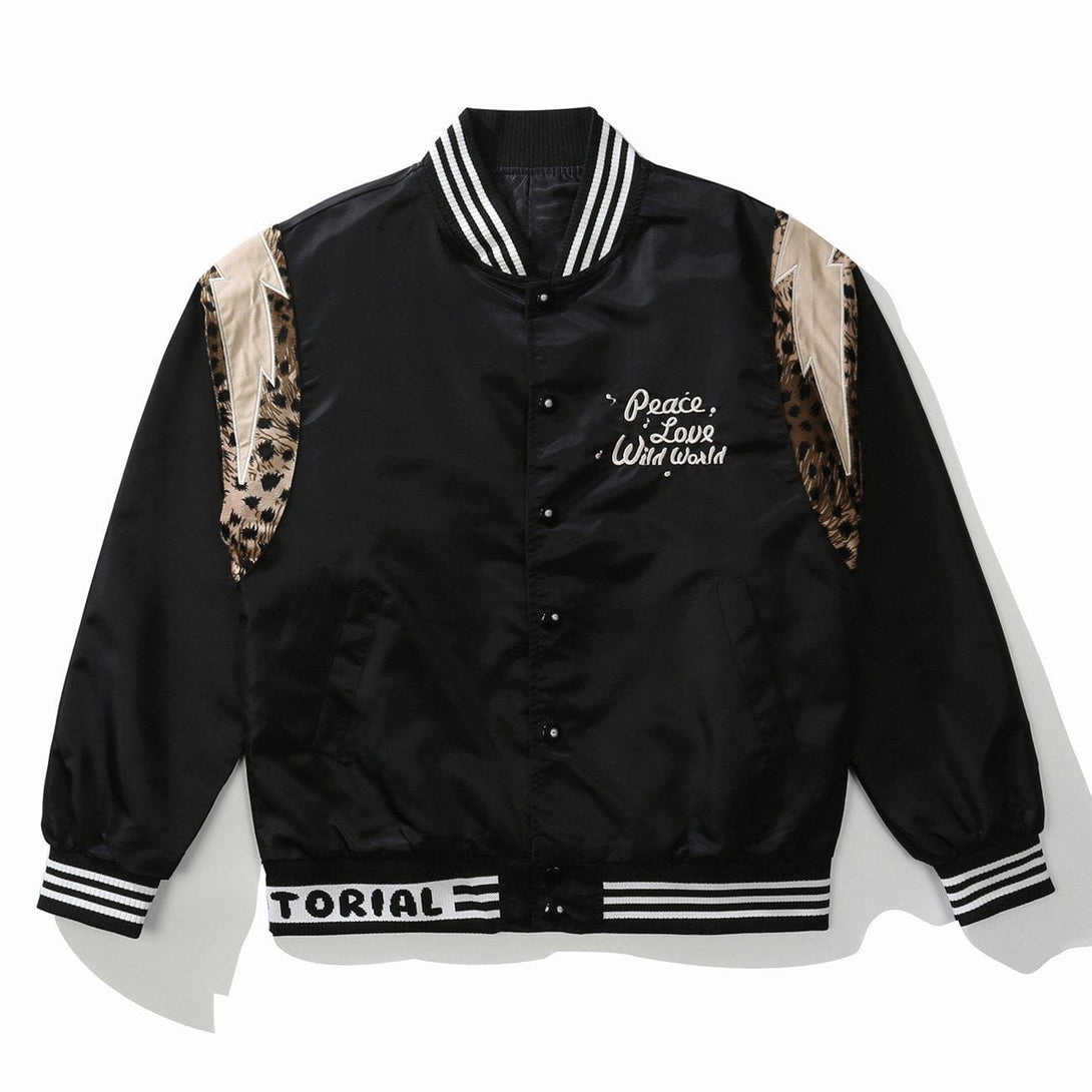 Ellesey - Embroidery Letter Varsity Jacket- Streetwear Fashion - ellesey.com