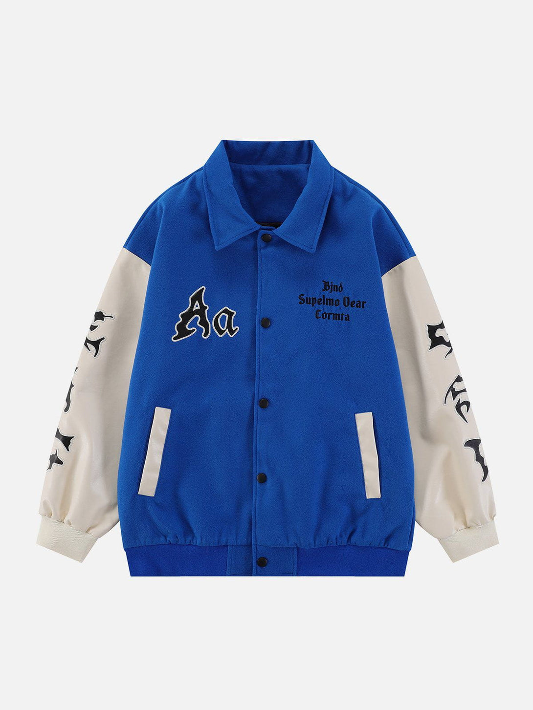 Ellesey - Embroidery Letters Aa Varsity Jacket- Streetwear Fashion - ellesey.com