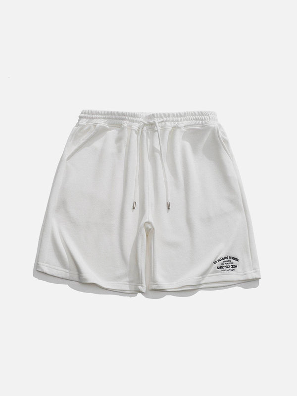 Ellesey - Embroidery Solid Color Shorts- Streetwear Fashion - ellesey.com