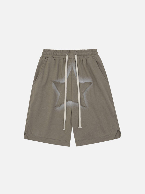 Ellesey - Embroidery Star Shorts- Streetwear Fashion - ellesey.com