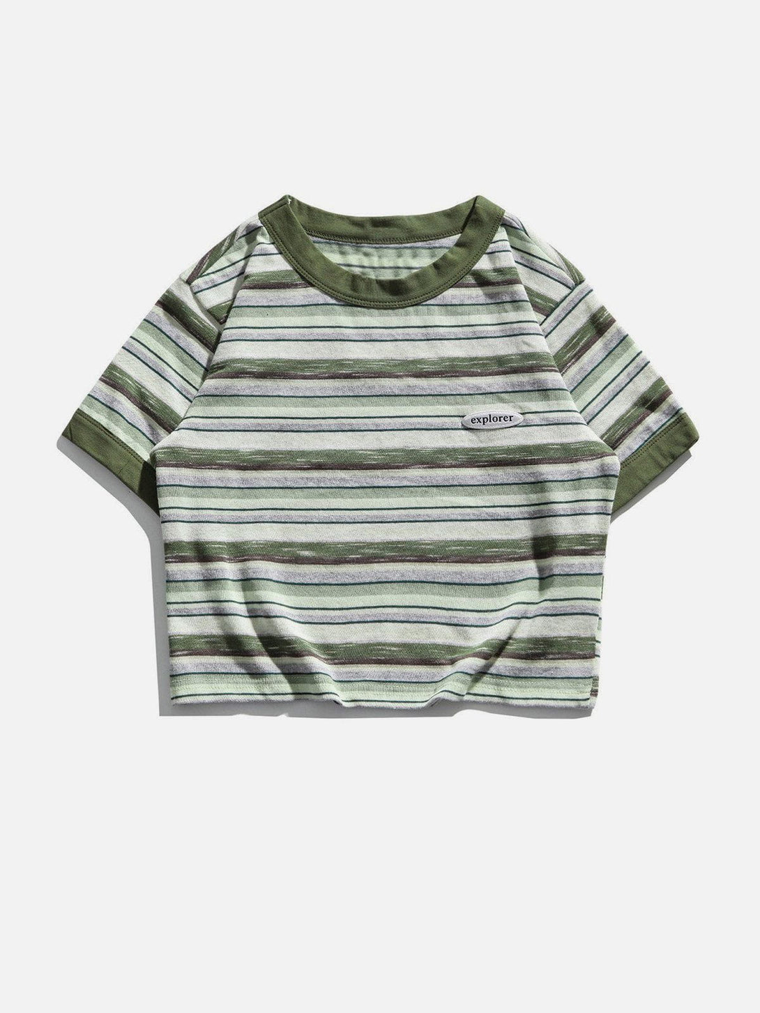 Ellesey - "Explorer" Stripe Crop Tee- Streetwear Fashion - ellesey.com