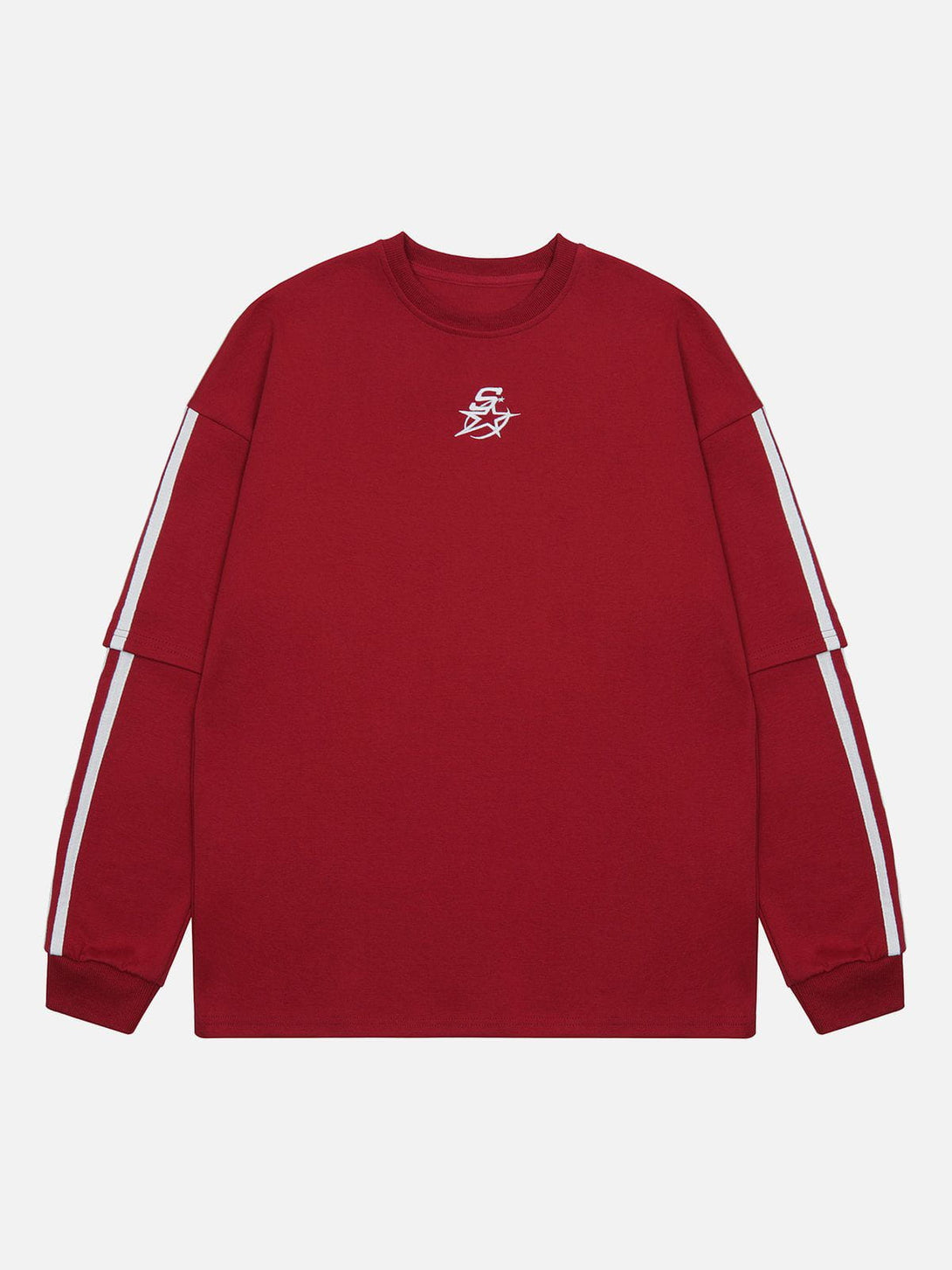 Ellesey - Fake Two Pieces Solid Color Sweatshirt- Streetwear Fashion - ellesey.com