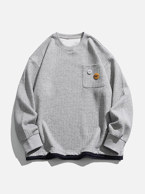 Ellesey - Fake Two Waffle Sweatshirt- Streetwear Fashion - ellesey.com