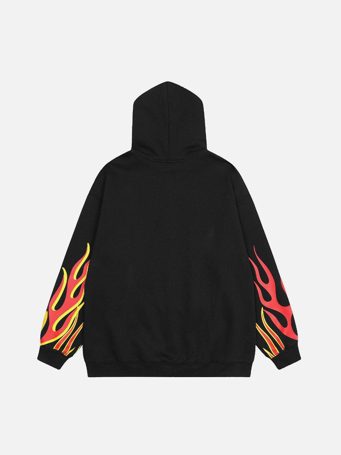 Ellesey - Flame Letter Print Zip Hoodie- Streetwear Fashion - ellesey.com